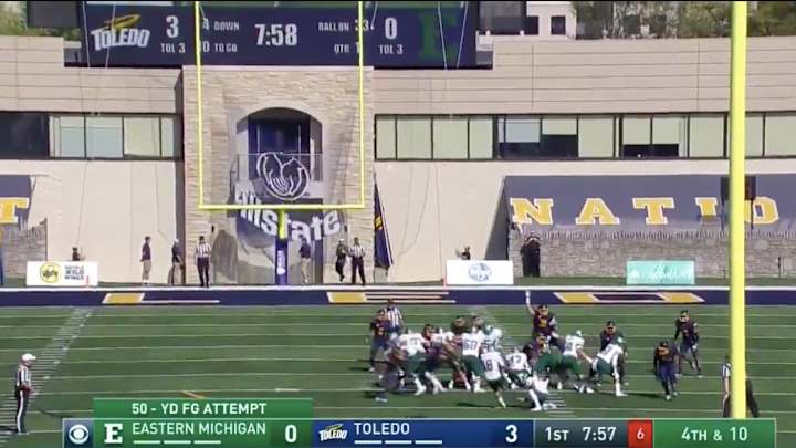 Watch: Jay Feely Botches Field Goal Call During Eastern Michigan vs. Toledo Game