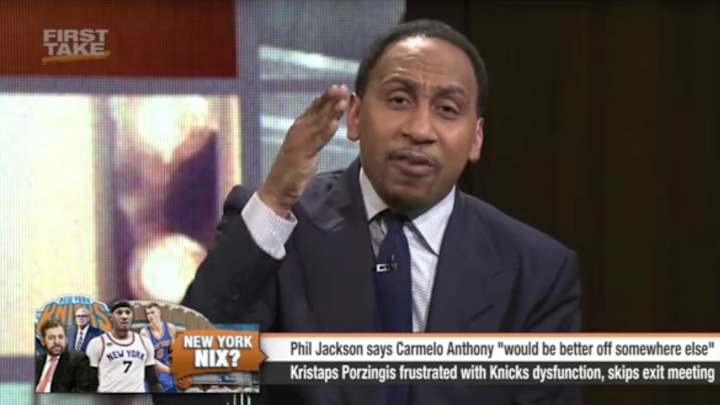 Stephen A. Smith lost his mind on "First Take" while ripping Phil Jackson to shreds