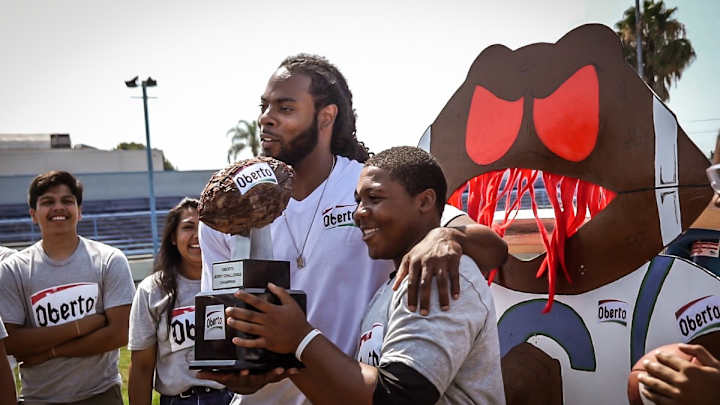 Richard Sherman faced a football-throwing robot and lost