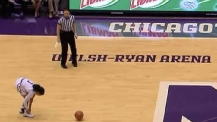 Northwestern player chooses wrong time to tie shoe, promptly gets ball swiped