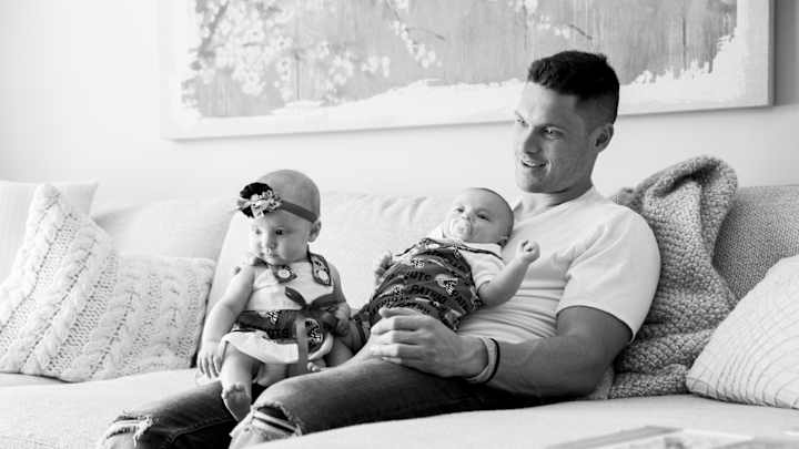 An afternoon with Chris Hogan of the Pats and his twins