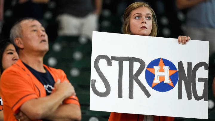Houston Residents Find Comfort And Community As Astros Return Home After Hurricane Harvey