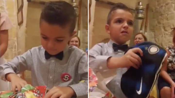 Video: Little Juventus Fan Reacts with Appropriate Disgust Upon Receiving Rival’s Shirt