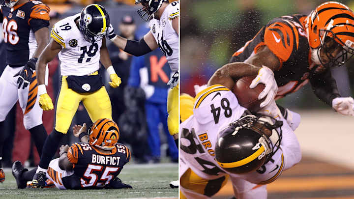 Steelers’ JuJu Smith-Schuster and Bengals’ George Iloka Suspended One Game for Hits to Head Steelers’ JuJu Smith-Schuster and Bengals’ George Iloka Suspended One Game for Hits to Head