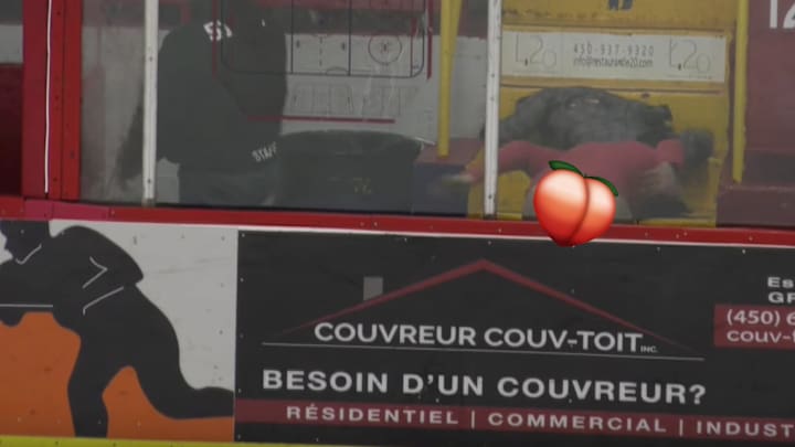 Hockey fan expresses displeasure with referee by dropping his pants Hockey fan expresses displeasure with referee by dropping his pants