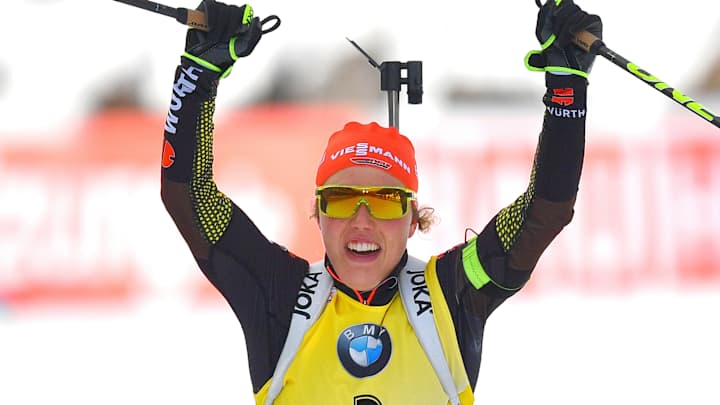 Dahlmeier wins pursuit for 3rd medal at biathlon worlds
