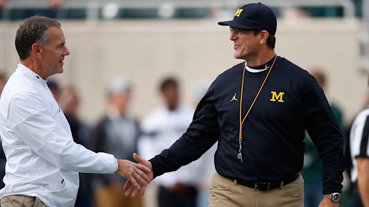 Jim Harbaugh Goes At Mark Dantonio On Twitter For Comment About Beating Michigan