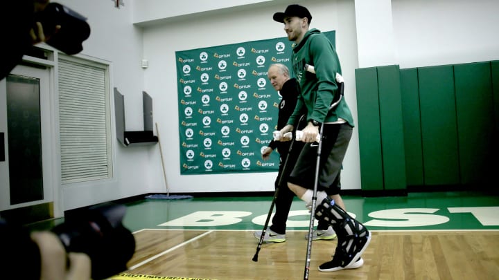 Watch: Gordon Hayward Out of Walking Boot