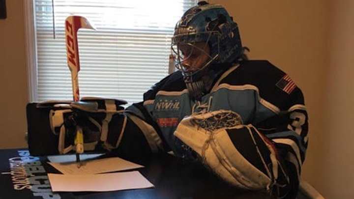Kelsey Neumann's eccentric life in goalie gear continues with new Buffalo Beauts deal