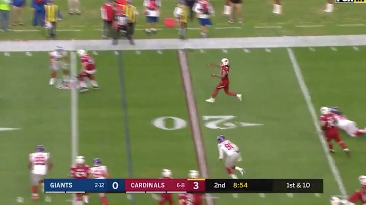 Watch: Larry Fitzgerald Throws a Dime For First-Ever Pass Completion Watch: Larry Fitzgerald Throws a Dime For First-Ever Pass Completion
