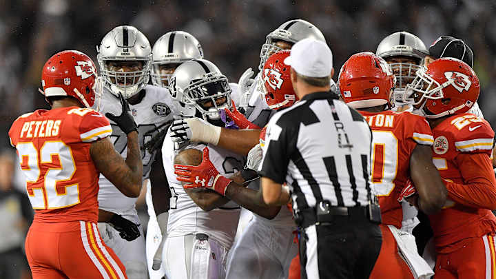 Donald Penn Says Marshawn Lynch Left Bench to Protect Marcus Peters