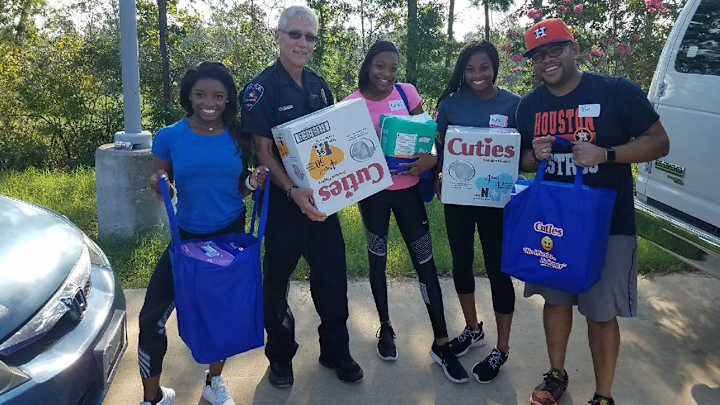 Simone Biles Helps Hurricane Harvey Relief Efforts In Hometown Houston