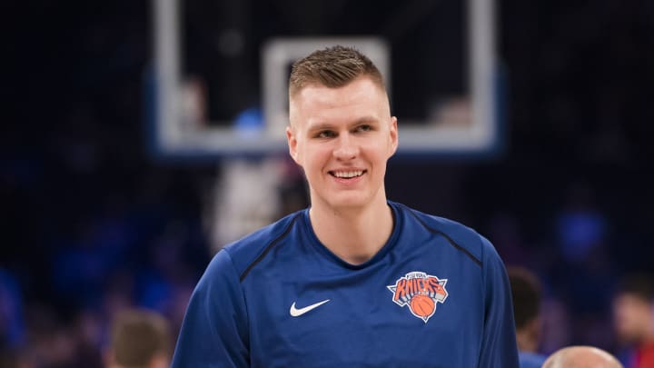 Kristaps Porzingis Leaves Wednesday's Game With Ankle Injury