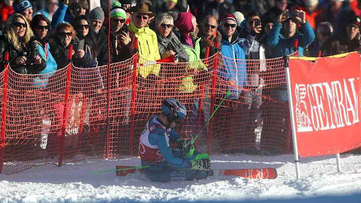 Britain's Dave Ryding leads World Cup slalom after 1st run