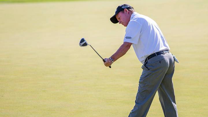 Jimenez leads Couples, Sutherland in Chubb Classic