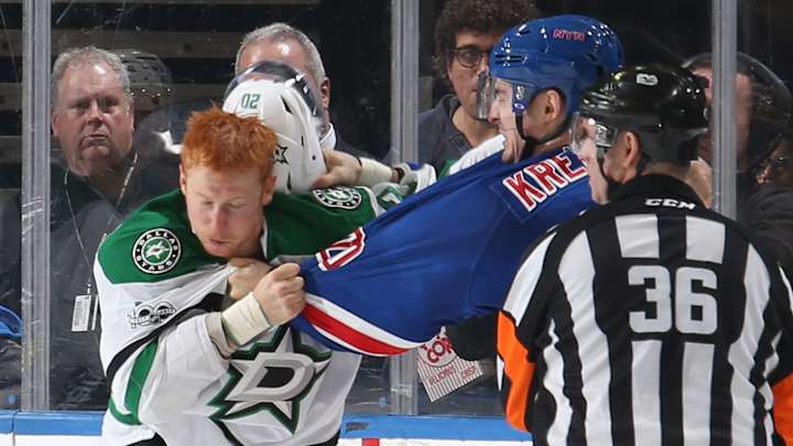 Rangers' Kreider fined for hitting Stars' Eakin with helmet