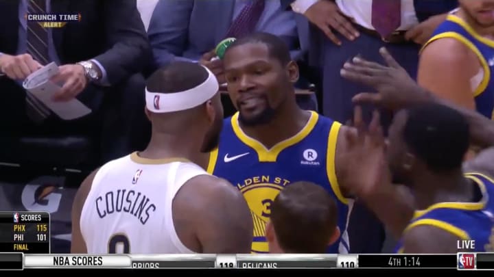 Kevin Durant and DeMarcus Cousins Ejected For Jawing
