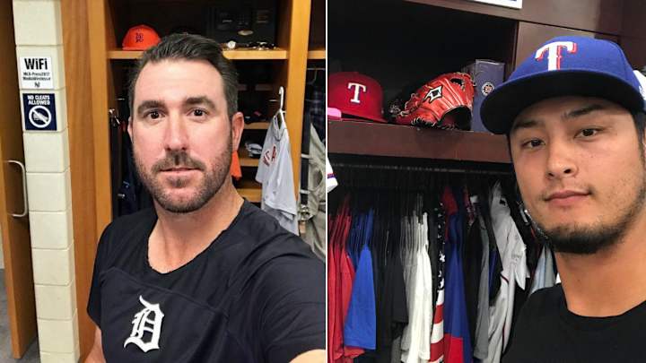 Yu Darvish and Justin Verlander: A Tale of Two Locker Selfies Yu Darvish and Justin Verlander: A Tale of Two Locker Selfies