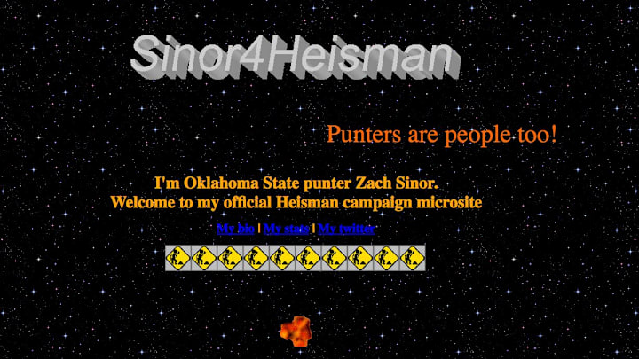 Oklahoma State punter Zach Sinor launches brilliant Heisman campaign