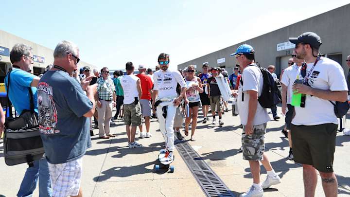 Backstage with Fernando Alonso at the Indianapolis 500 Backstage with Fernando Alonso at the Indianapolis 500