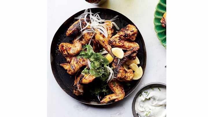 Tandoori Chicken Wings with Yogurt Sauce