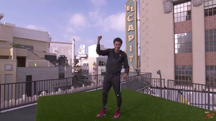 Video: Neymar appears on ‘Jimmy Kimmel Live’ to attempt rooftop trick shot