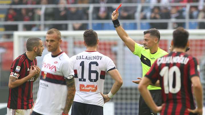 AC Milan's Bonucci Could Miss Clash vs. Juventus After VAR-Assisted Red Card