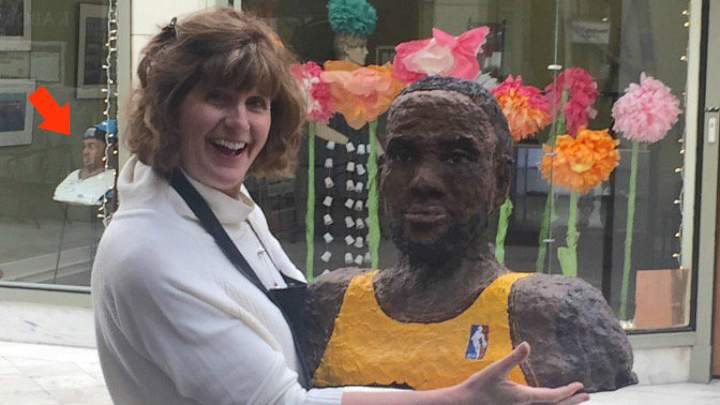 LeBron James isn’t the only athlete with a sculpture made out of dryer lint