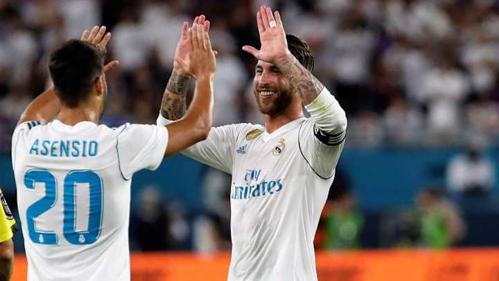 El 'vacile' de Ramos a Asensio el día de su debut oficial con el Madrid en la Supercopa de Europa