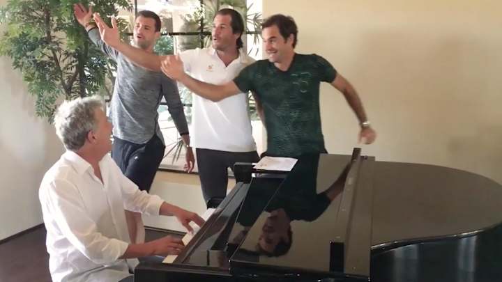 Roger Federer’s new boyband goes really heavy with the autotune Roger Federer’s new boyband goes really heavy with the autotune