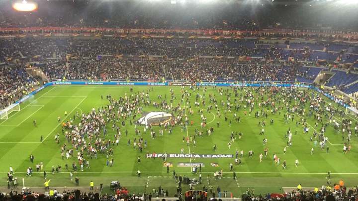 Lyon blames Turkish 'hooligans' for crowd disorder in Europa League game