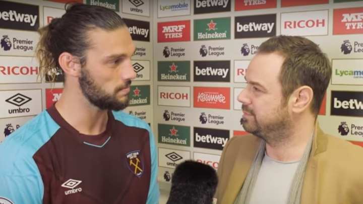 VIDEO: Andy Carroll Stars in Off the Wall Post-Match Interview With Actor Danny Dyer VIDEO: Andy Carroll Stars in Off the Wall Post-Match Interview With Actor Danny Dyer