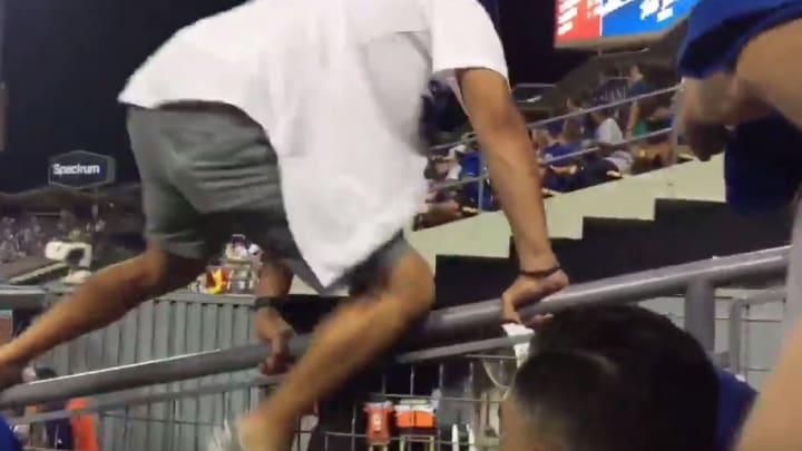Watch: Dodgers Fan Jumps Into Astros Bullpen During World Series Game 2