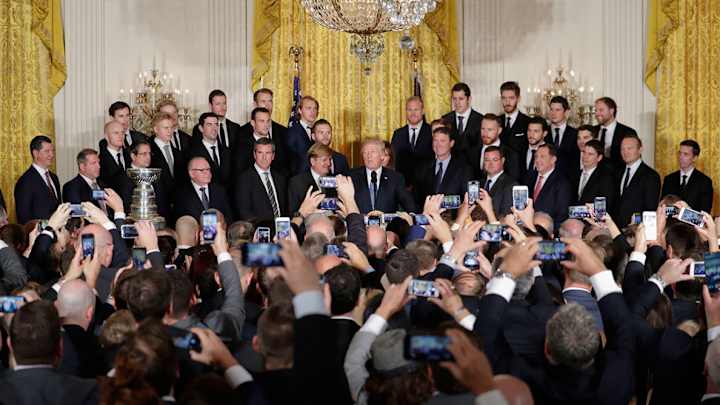 Penguins, Trump Stick to Script in White House Visit