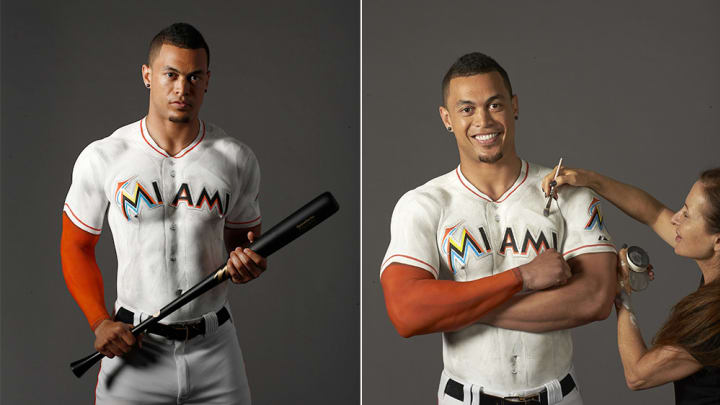 Throwback Thursday: Giancarlo Stanton poses for the Sports Illustrated cover ... in body paint