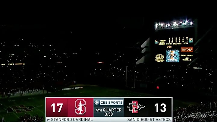 Pac-12 in the Dark: Stanford-San Diego State Delayed After Lights Go Out Pac-12 in the Dark: Stanford-San Diego State Delayed After Lights Go Out