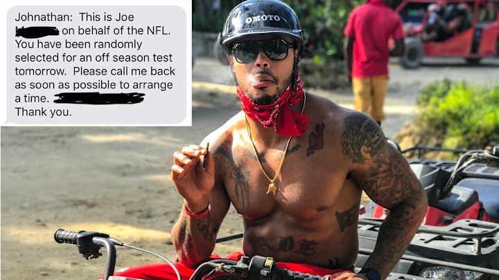 Giants linebacker Jonathan Casillas says this photo got him picked for a ‘random’ drug test Giants linebacker Jonathan Casillas says this photo got him picked for a ‘random’ drug test