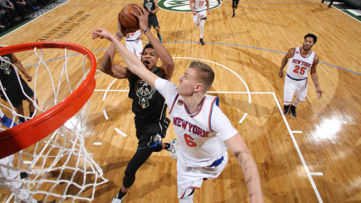 Watch: Giannis Antetokounmpo vs. Kristaps Porzingis highlights