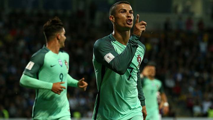 Watch: Cristiano Ronaldo scores twice for Portugal vs. Latvia in World Cup qualifying