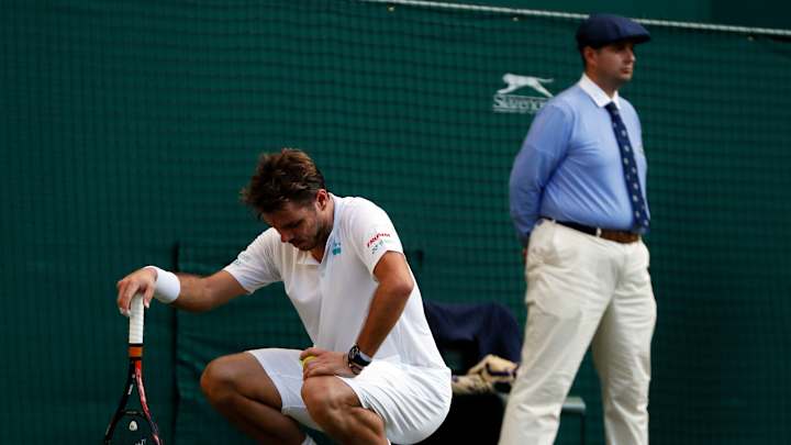 With bad knee, 3-time major champ Wawrinka out at Wimbledon