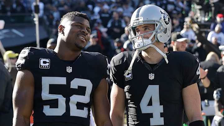 Raiders’ Derek Carr, Khalil Mack Show Solidarity During National Anthem