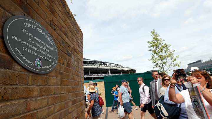 Isner-Mahut plaque back at Wimbledon after 'refurbishment'