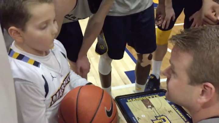 Watch: Marquette, Steve Wojciechowski make 10-year-old boy's day with practice play