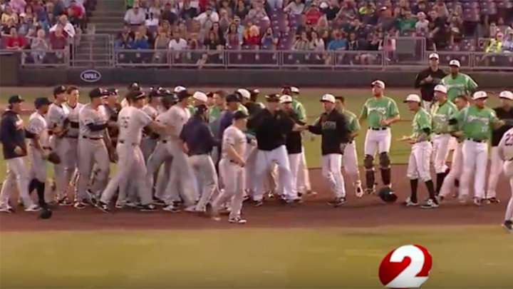 Minor leaguer suspended 30 games for throwing ball into on-field brawl