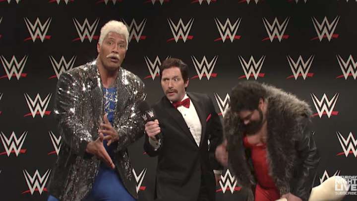 The Rock parodies WWE promo for Saturday Night Live appearance