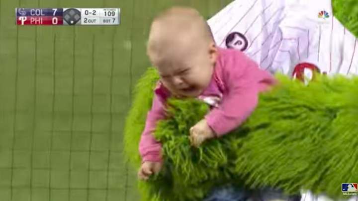 Encounter with Phillie Phanatic leaves baby with life-long trauma