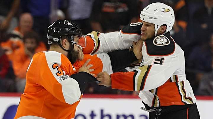 Kevin Bieksa Leveled Radko Gudas With a Roman Reigns-Style Superman Punch