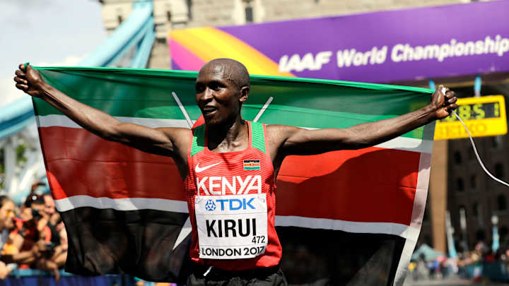 Kenyan runner Kirui wins men's marathon title at worlds Kenyan runner Kirui wins men's marathon title at worlds