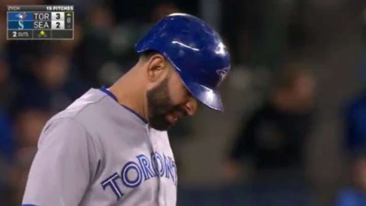 Watch: Jose Bautista walks and immediately steals second