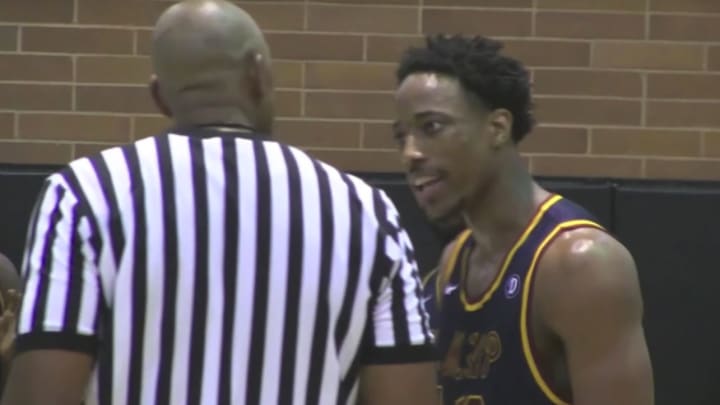 Watch: DeMar DeRozan throws basketball at referee during pro-am game